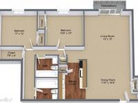 $1,050 / Month Apartment For Rent: 2 Bedroom + 2 Bathrooms - Cedar Creek Apartment...