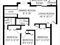 $1,344 / Month Apartment For Rent: Three Bedroom - Pangea Hills | ID: 6582333