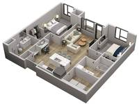 $1,375 / Month Apartment For Rent: 2701 S Burnsfield Ave. - 1214 - PowderHaus Apar...