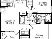 $1,440 / Month Apartment For Rent