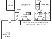 $960 / Month Apartment For Rent: 2429 #4 Sycamore Drive - The Sycamore Apartment...