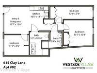 $2,820 / Month Apartment For Rent: 615 Clay Lane #2 - Westside Village | ID: 9081139